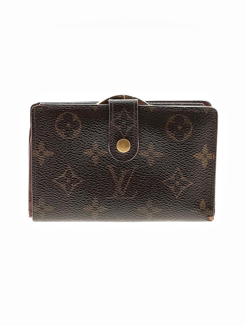 Louis Vuitton Monogram Canvas French Purse / Portefeuille Viennois Brown Wallet